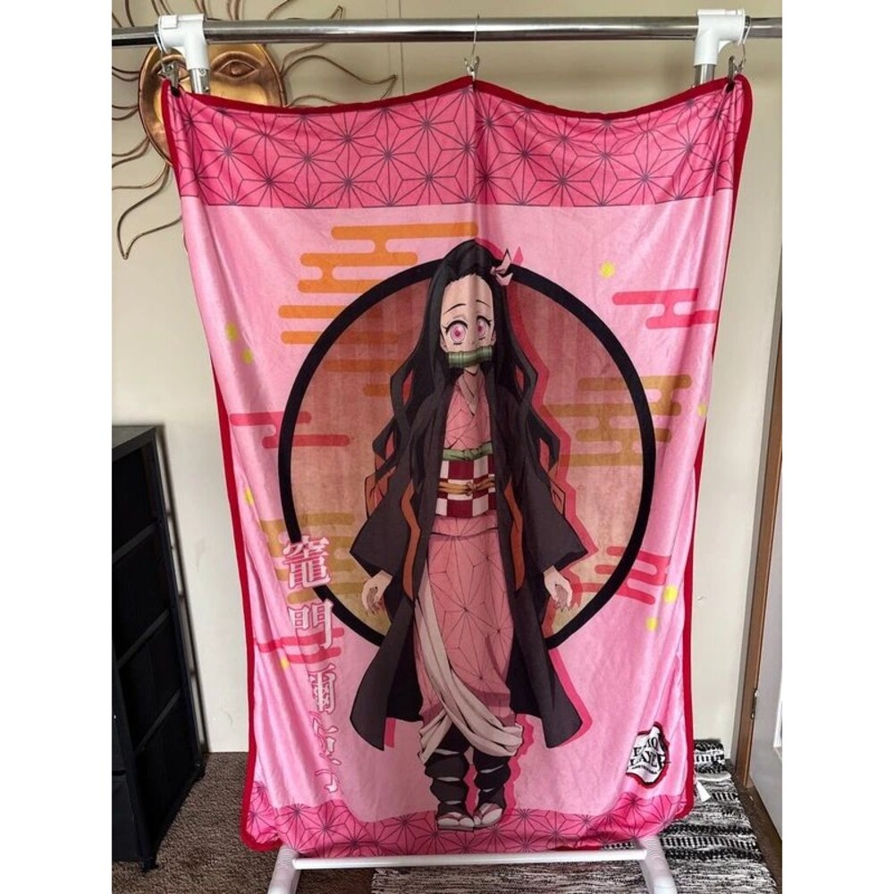 Demon slayer anime fleece blanket